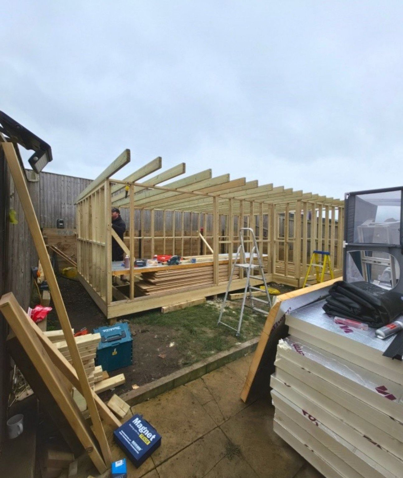 Garden Room Build project view 2